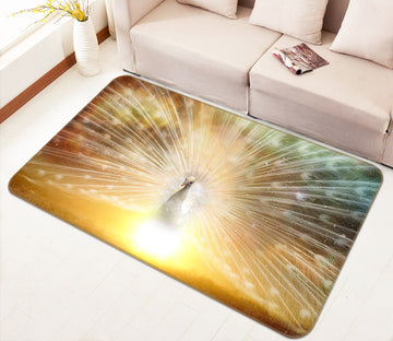 3D White Peacock 68207 Animal Non Slip Rug Mat