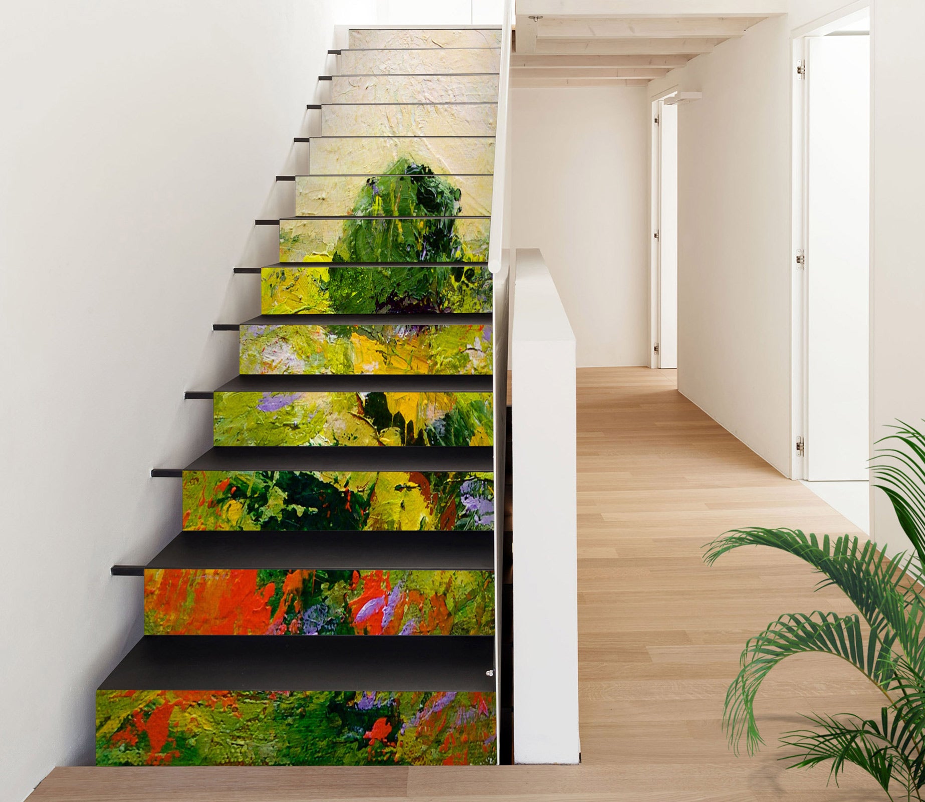 3D Trees Grass Oil Painting 9068 Allan P. Friedlander Stair Risers