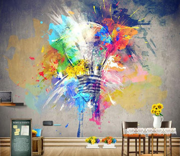 3D Colored Light Bulb 49 Wall Murals Wallpaper AJ Wallpaper 2 