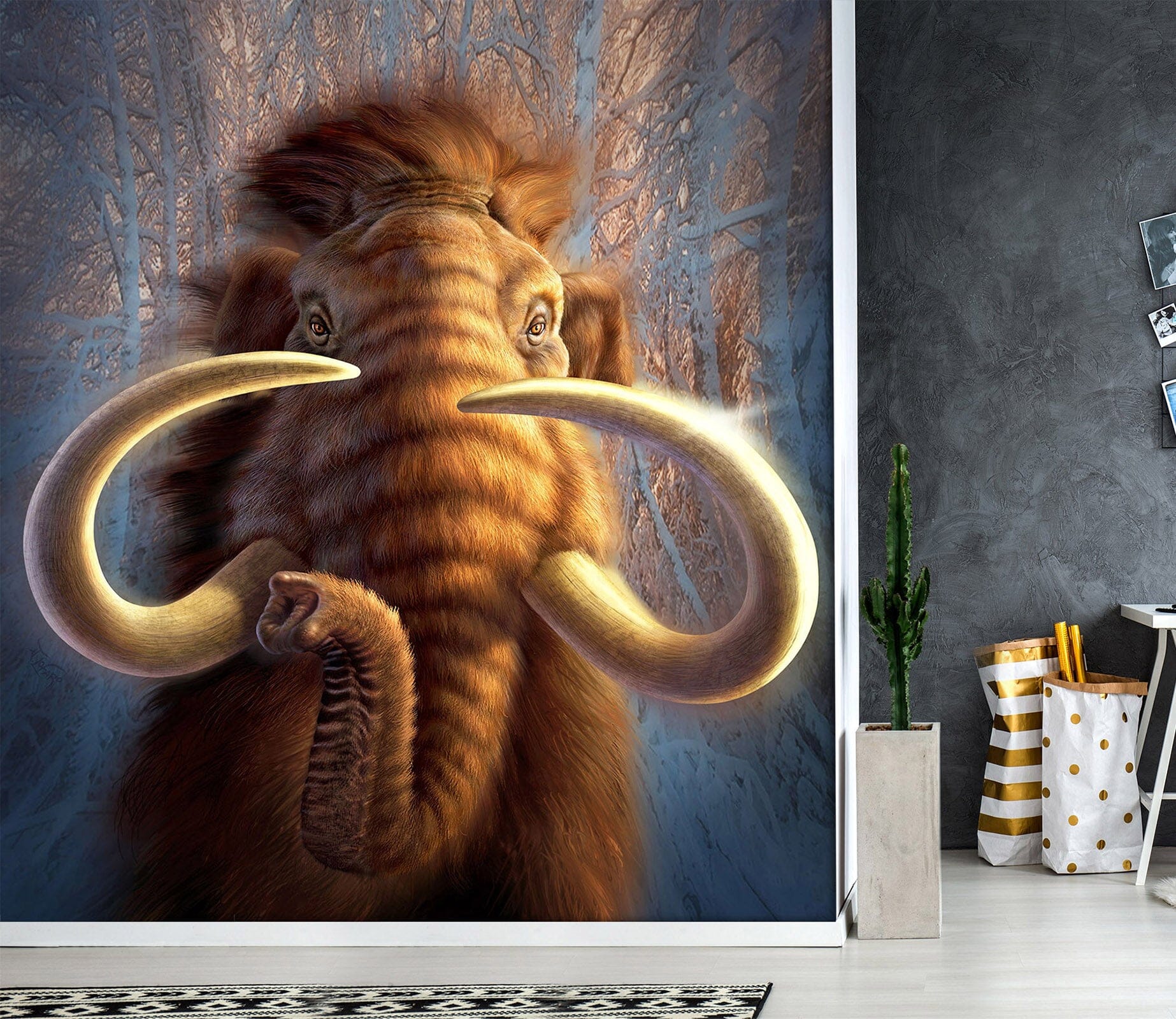 3D Mammoth 1413 Jerry LoFaro Wall Mural Wall Murals Wallpaper AJ Wallpaper 2 