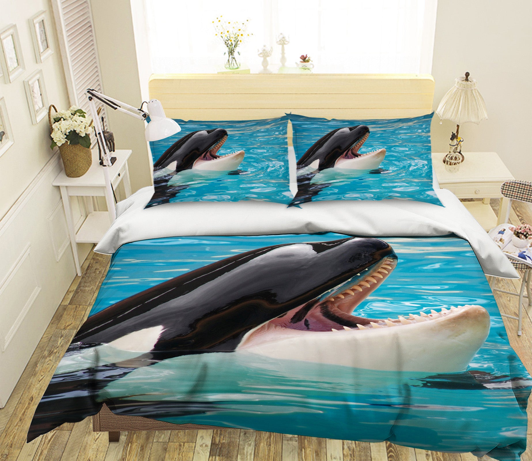 3D Killer Whale 017 Bed Pillowcases Quilt