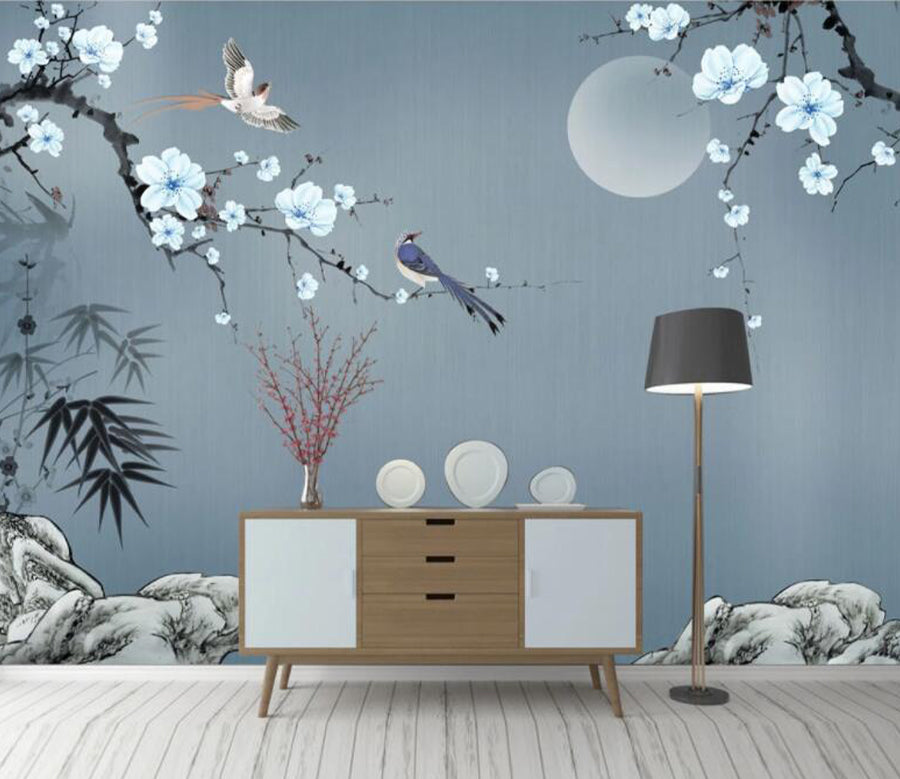 3D Plum Stone WC2228 Wall Murals