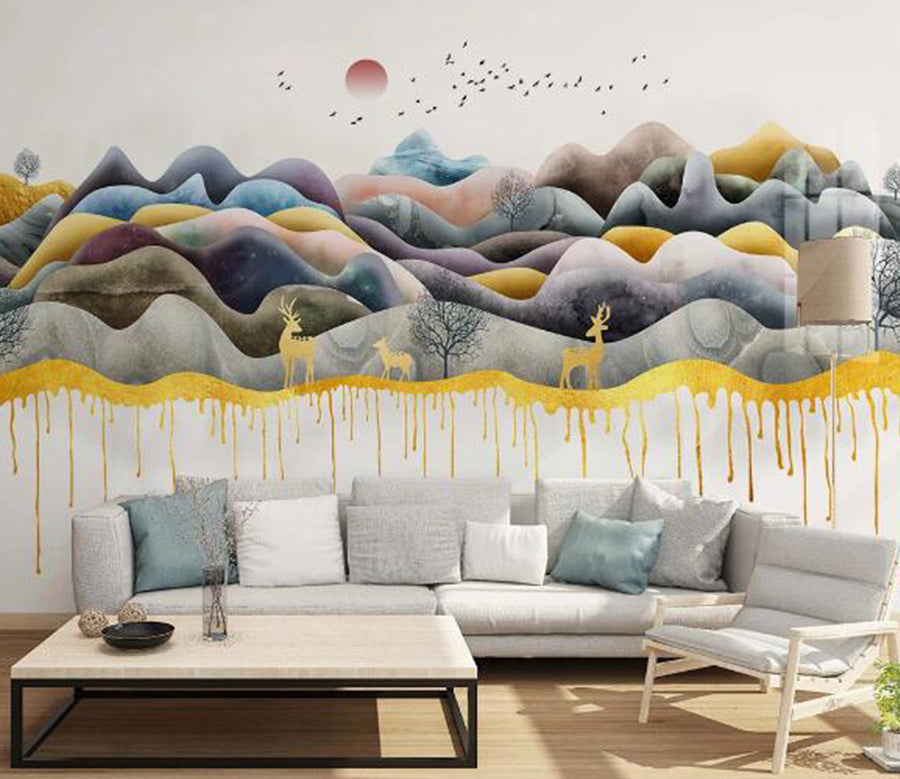 3D Color Hillside WC1740 Wall Murals