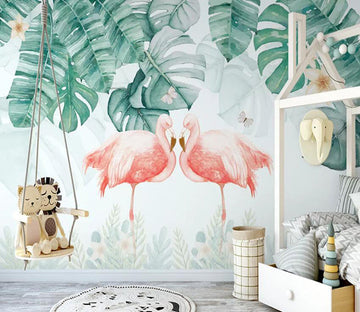 3D Pink Flamingo 1170 Wall Murals Wallpaper AJ Wallpaper 2 