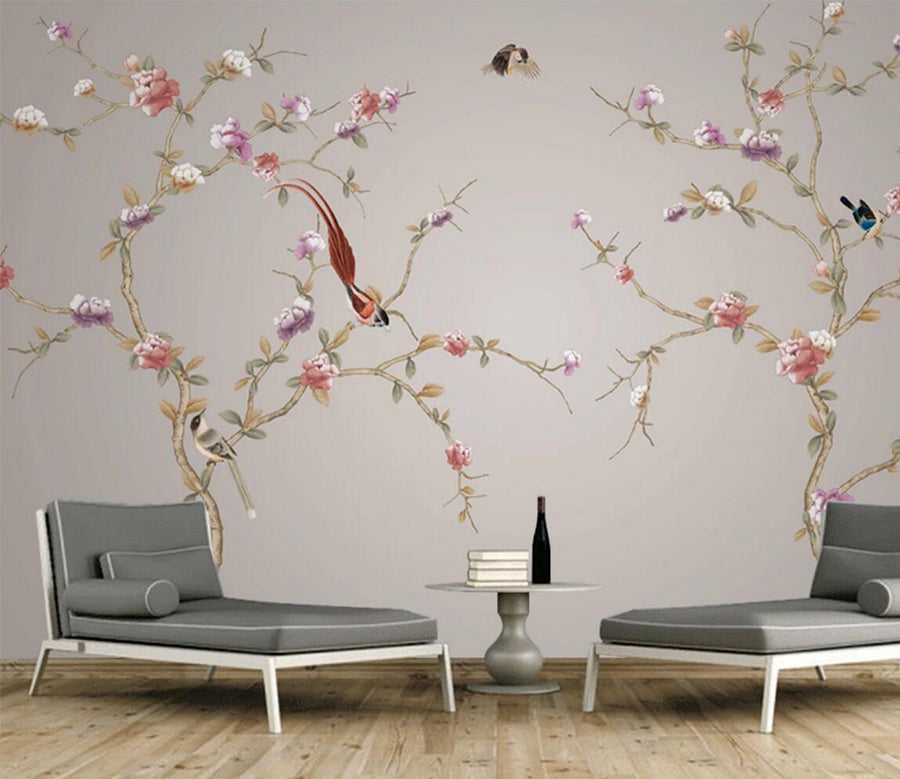 3D Red Plum WC823 Wall Murals