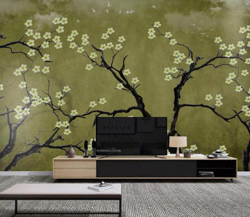 3D Green Plum WC1391 Wall Murals