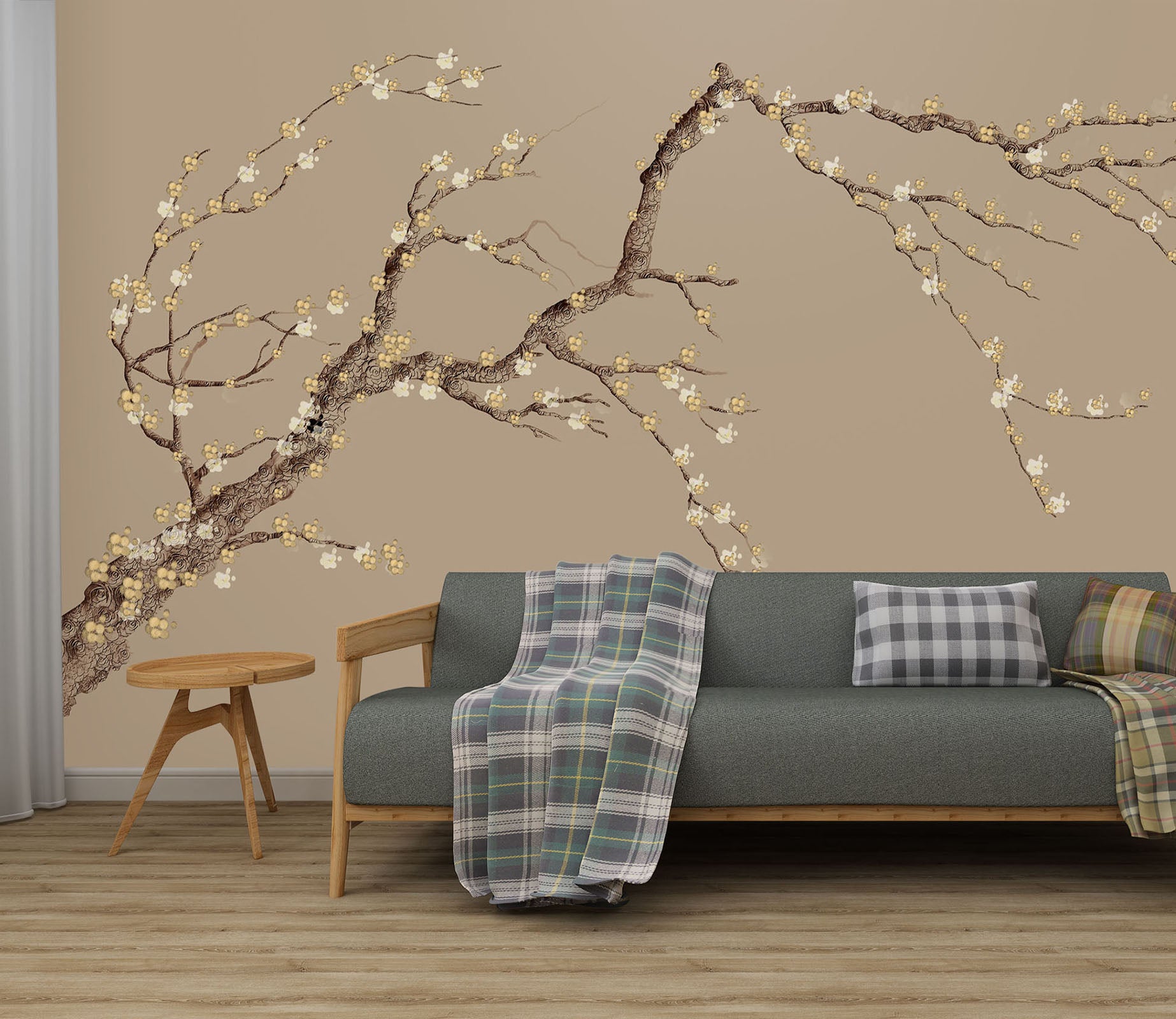 3D Twig Bend 1448 Wall Murals