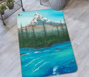 3D Snow Mountain River 18115 Marina Zotova Rug Non Slip Rug Mat