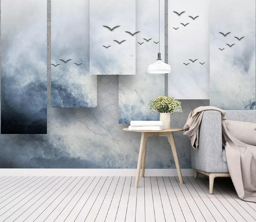 3D Flying Goose WC657 Wall Murals