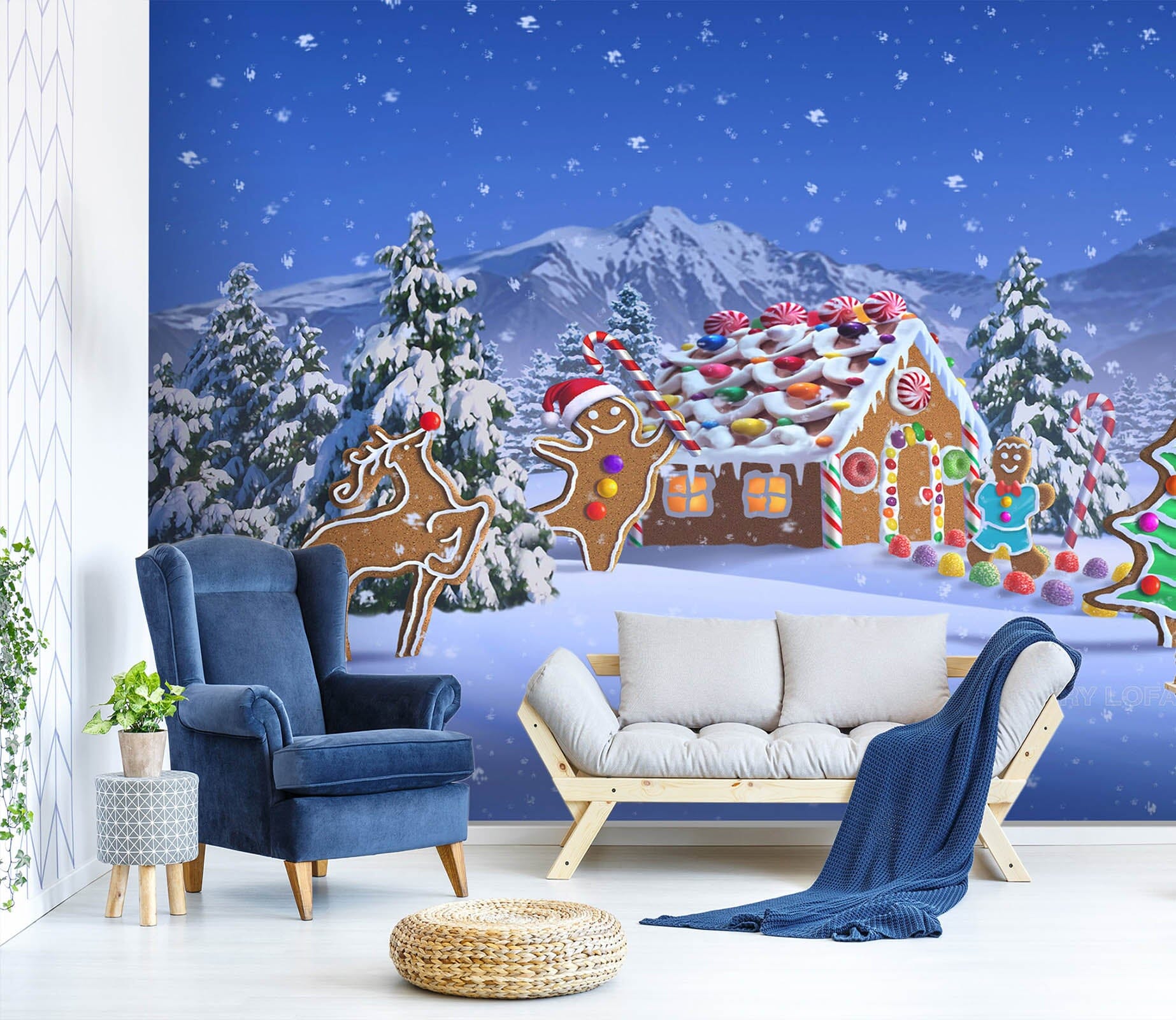 3D Gingerbread Fantasy 107 Jerry LoFaro Wall Mural Wall Murals Wallpaper AJ Wallpaper 2 