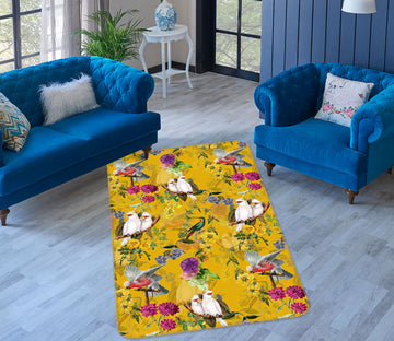 3D Wood Bird 185 Uta Naumann Rug Non Slip Rug Mat