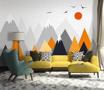 3D Mountain Peak Bird 1422 Wall Murals Wallpaper AJ Wallpaper 2 