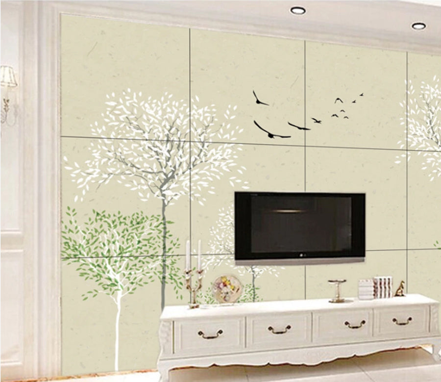 3D Wild Goose Tree WC262 Wall Murals