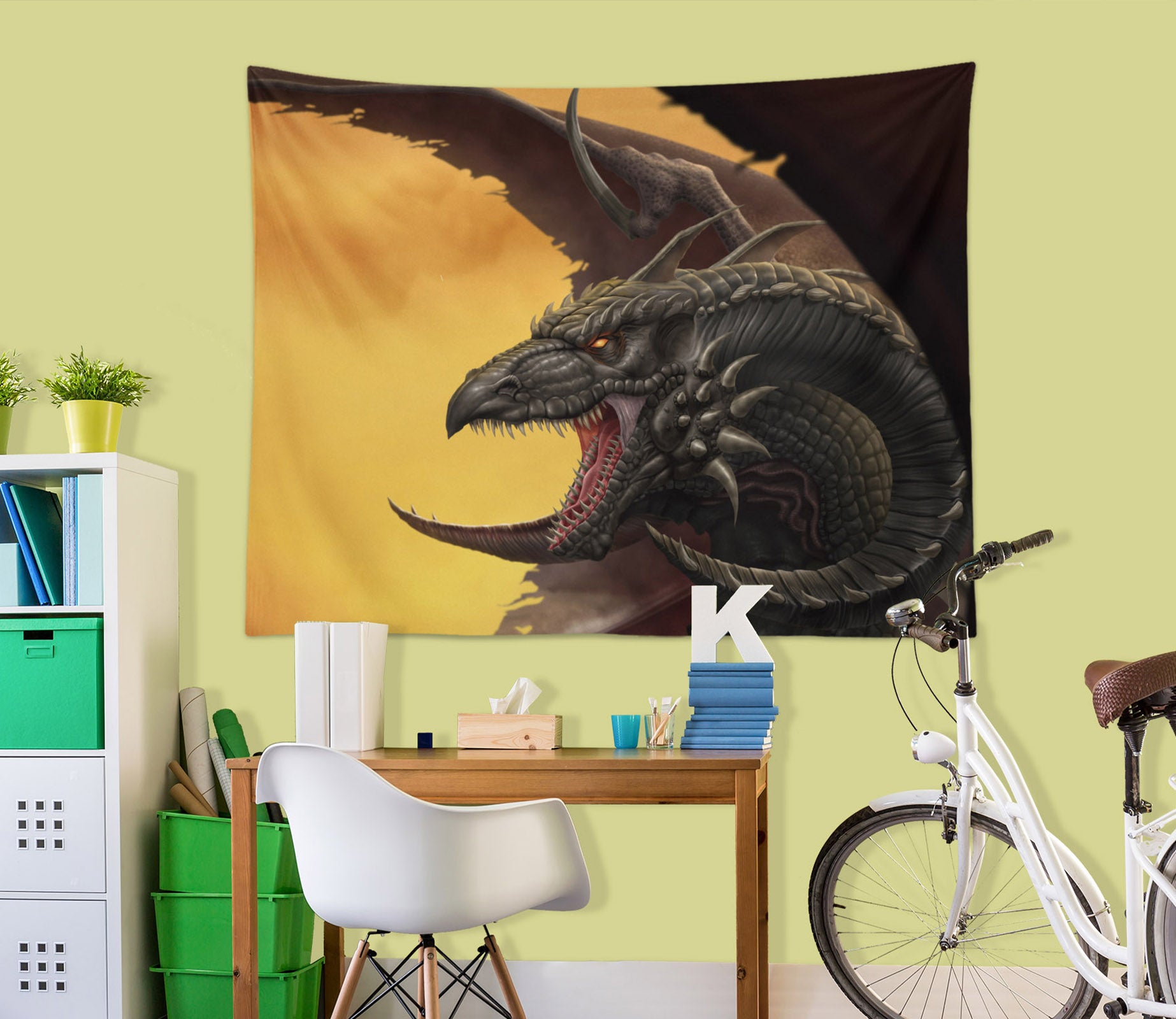 3D Dragon 121190 Tom Wood Tapestry Hanging Cloth Hang