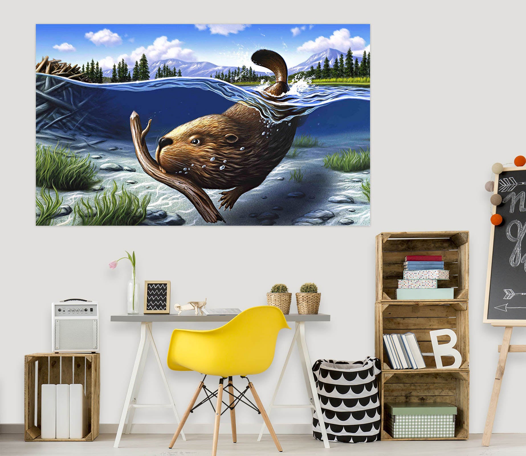 3D Busy Beaver 85156 Jerry LoFaro Wall Sticker