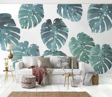 3D Green Leaves WC2206 Wall Murals