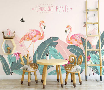 3D Pink Flamingo 1147 Wall Murals Wallpaper AJ Wallpaper 2 