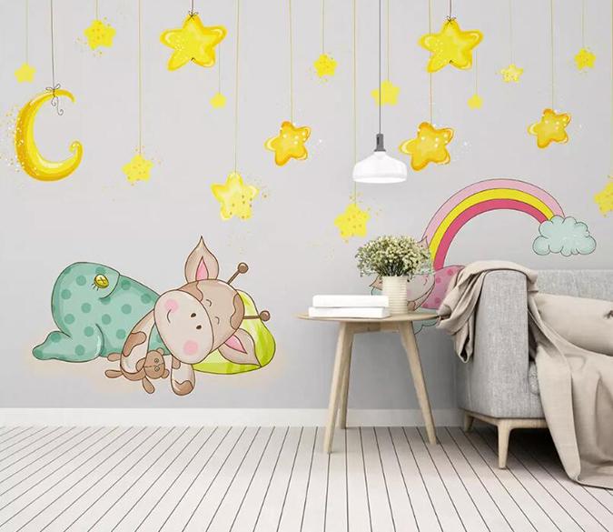 3D Bull Star 1069 Wall Murals Wallpaper AJ Wallpaper 2 