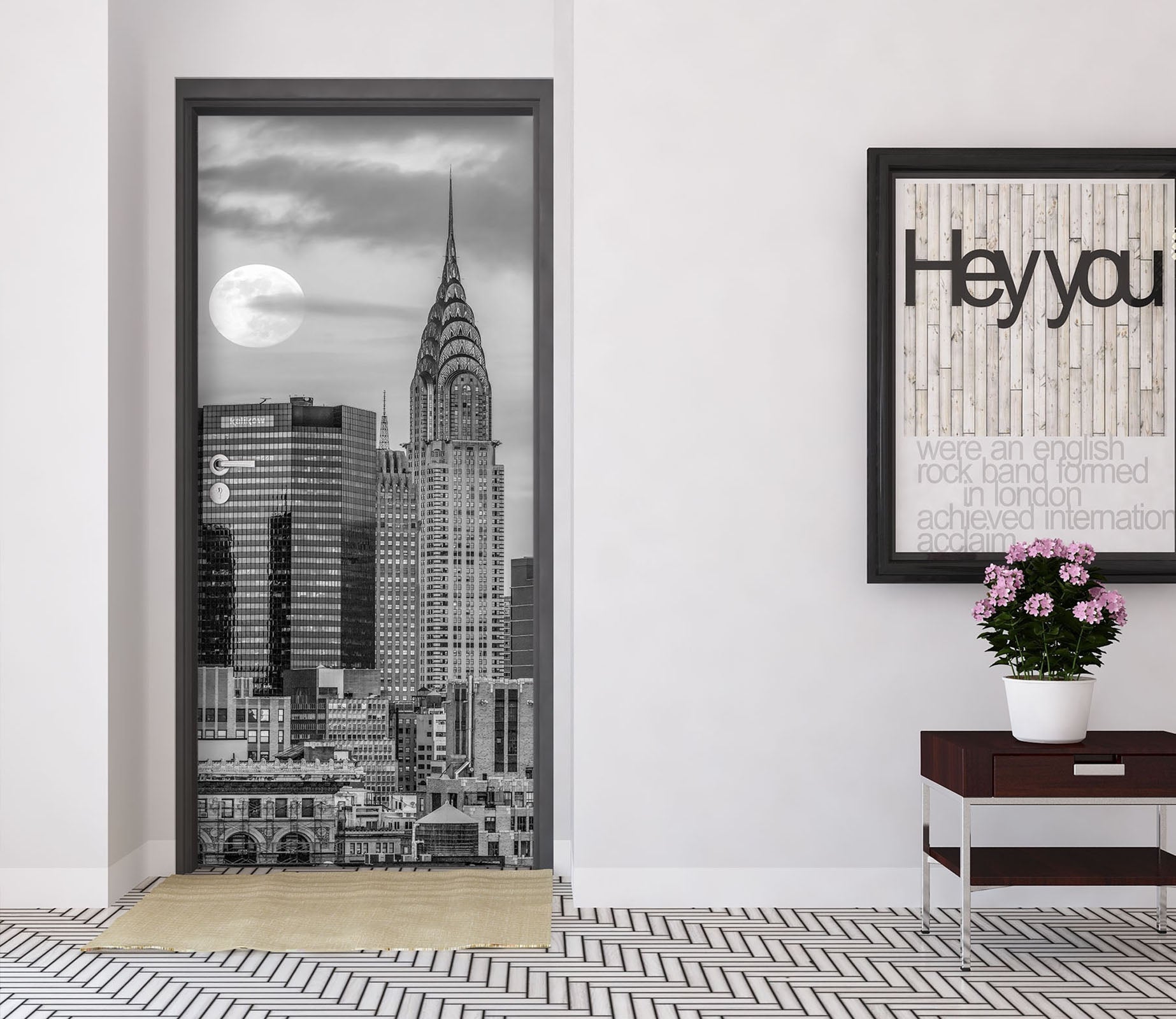 3D Grey Building 5044 Assaf Frank Door Mural