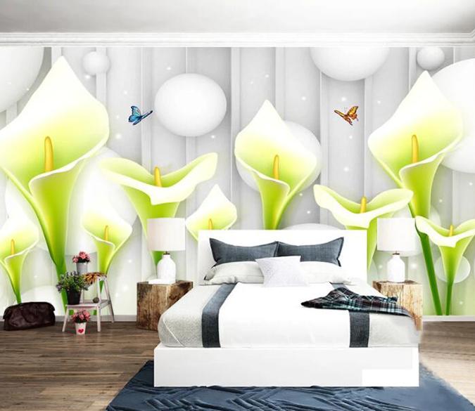 3D Lily Blossom 1111 Wall Murals Wallpaper AJ Wallpaper 2 