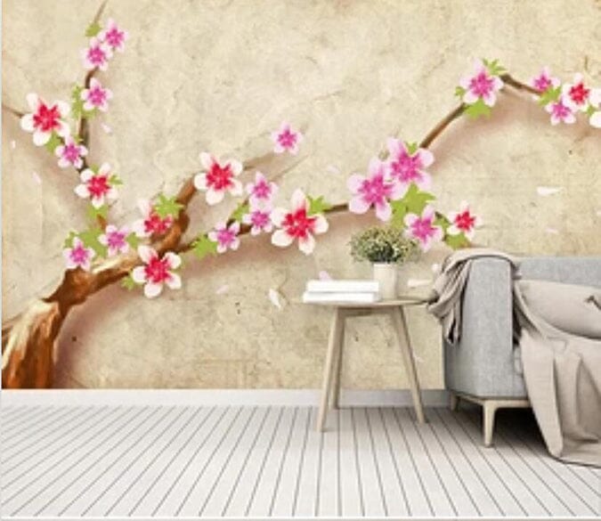 3D Peach Blossom 1830 Wall Murals Wallpaper AJ Wallpaper 2 