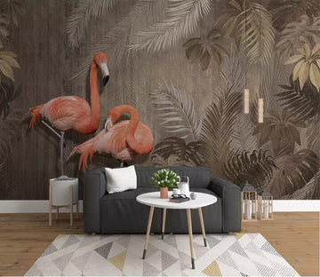 3D Pink Flamingo 1366 Wall Murals Wallpaper AJ Wallpaper 2 