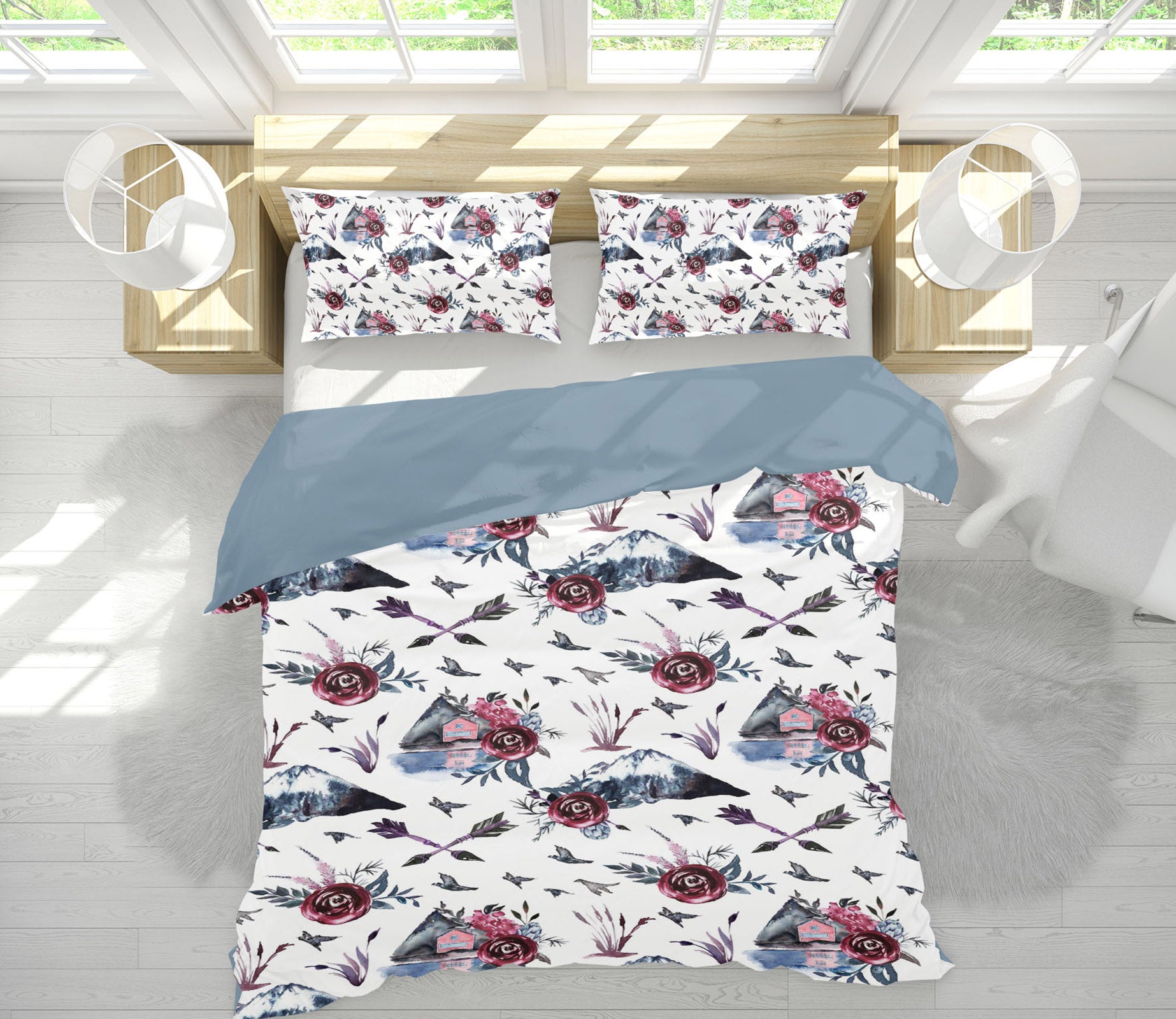 3D Arrow Rose 070 Uta Naumann Bedding Bed Pillowcases Quilt