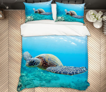 3D Sea Turtle 19226 Bed Pillowcases Quilt