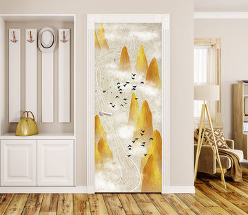 3D Yellow Mountain 22002 Door Mural