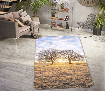 3D Prairie Tree 197 Assaf Frank Rug Non Slip Rug Mat