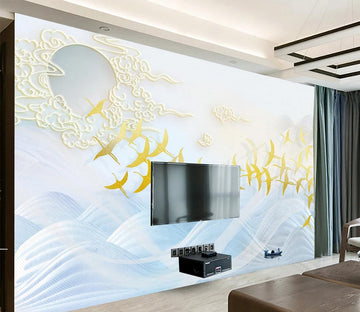 3D Geese Group WC734 Wall Murals