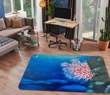 3D Seabed Pink Coral 9706 Marina Zotova Rug Non Slip Rug Mat