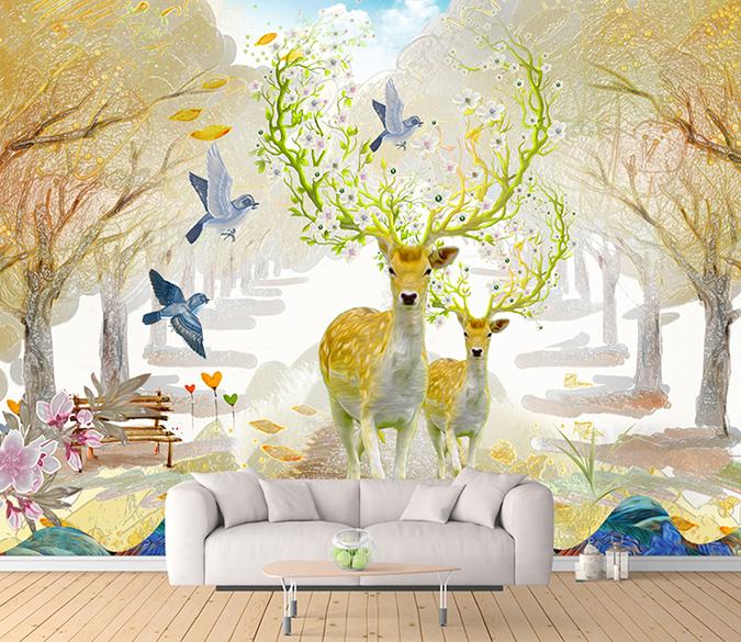 3D Elk 152 Wall Murals Wallpaper AJ Wallpaper 2 