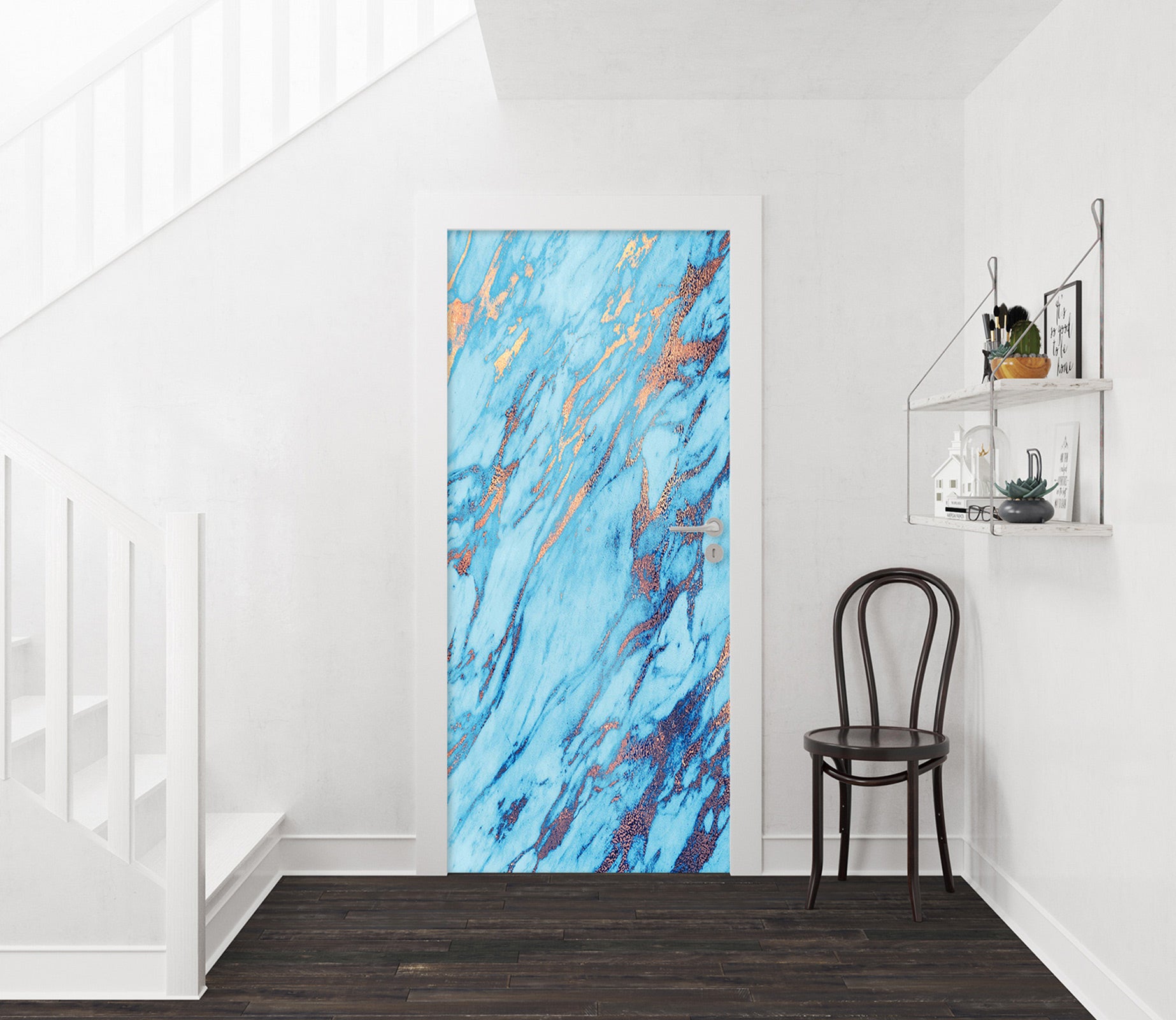 3D Blue Pattern 24212 Door Mural