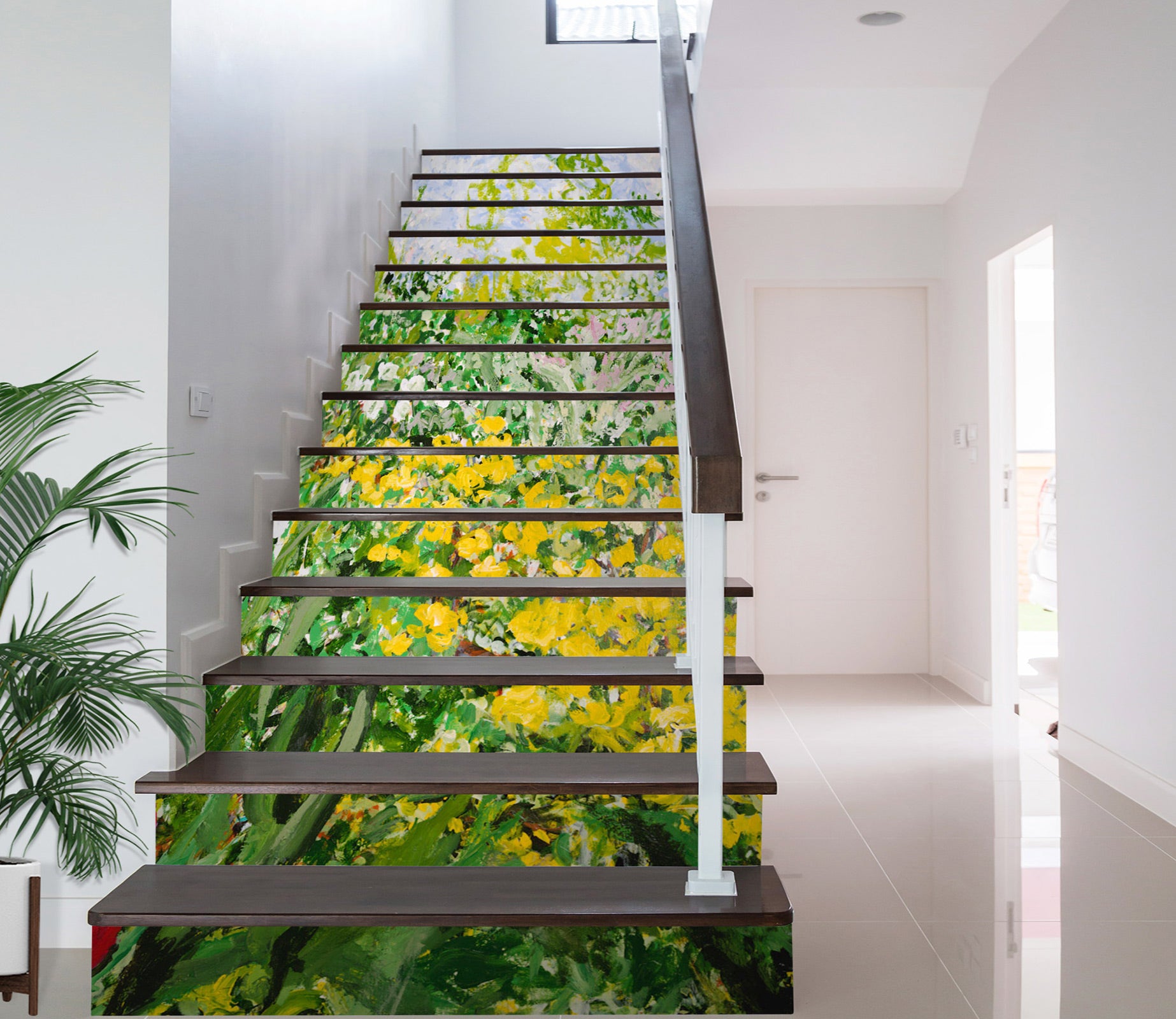 3D Yellow Flower Bush 90148 Allan P. Friedlander Stair Risers