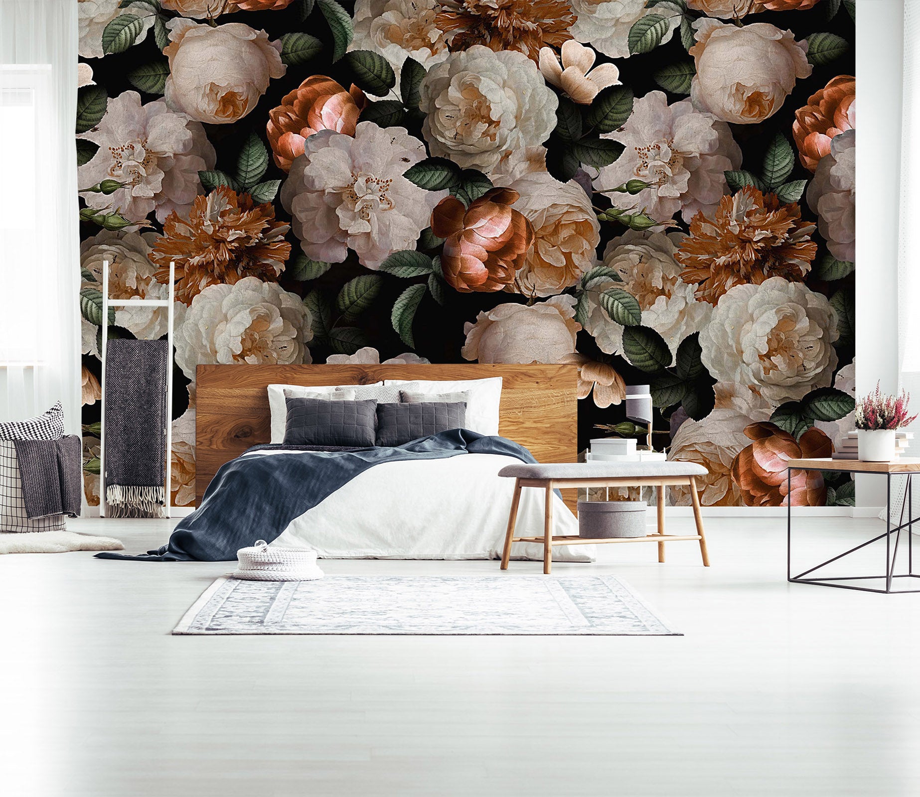 3D Painted Flowers 108 Uta Naumann Wall Mural Wall Murals