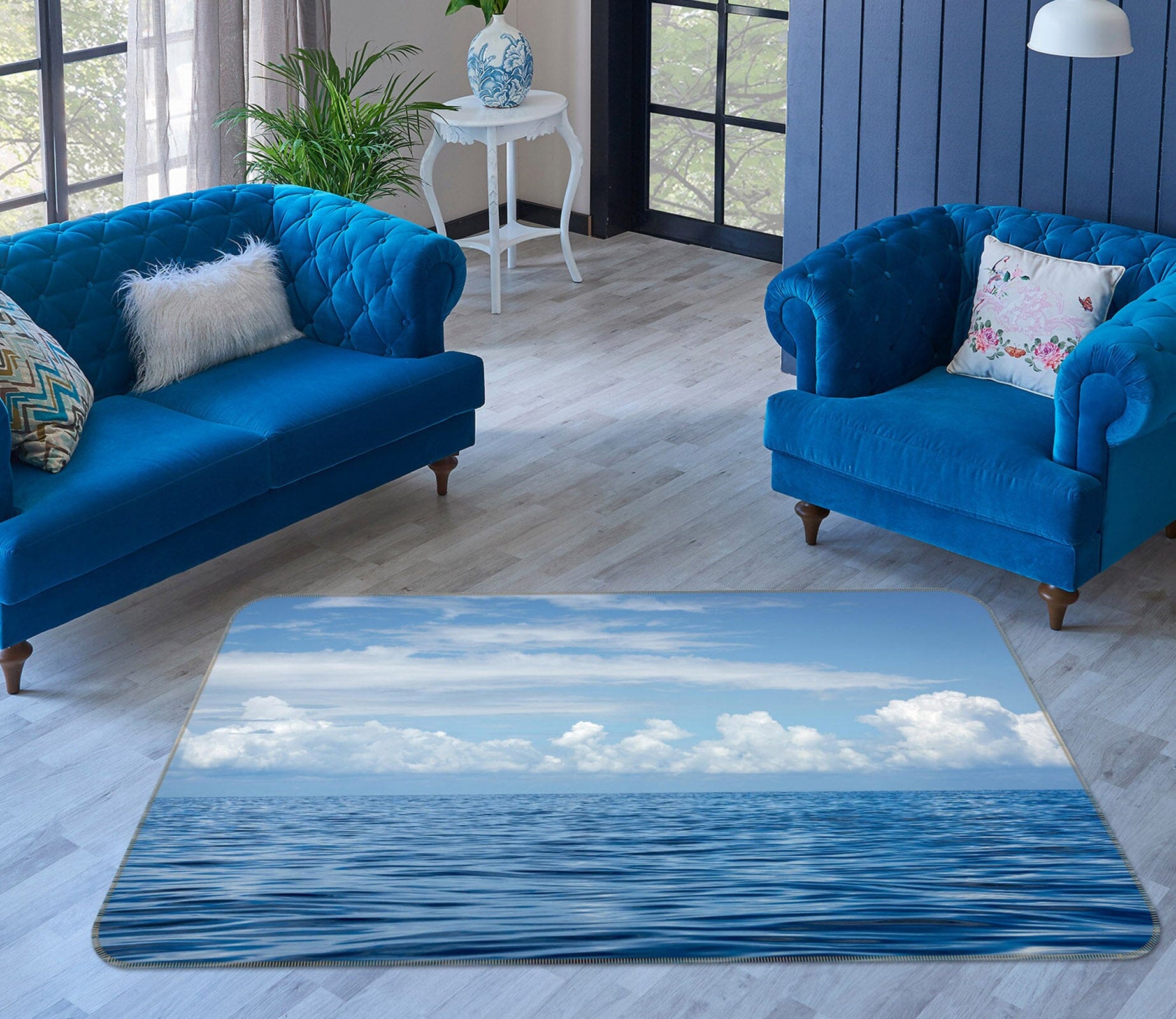 3D Blue Ocean Waves 1103 Marco Carmassi Rug Non Slip Rug Mat Mat AJ Creativity Home 