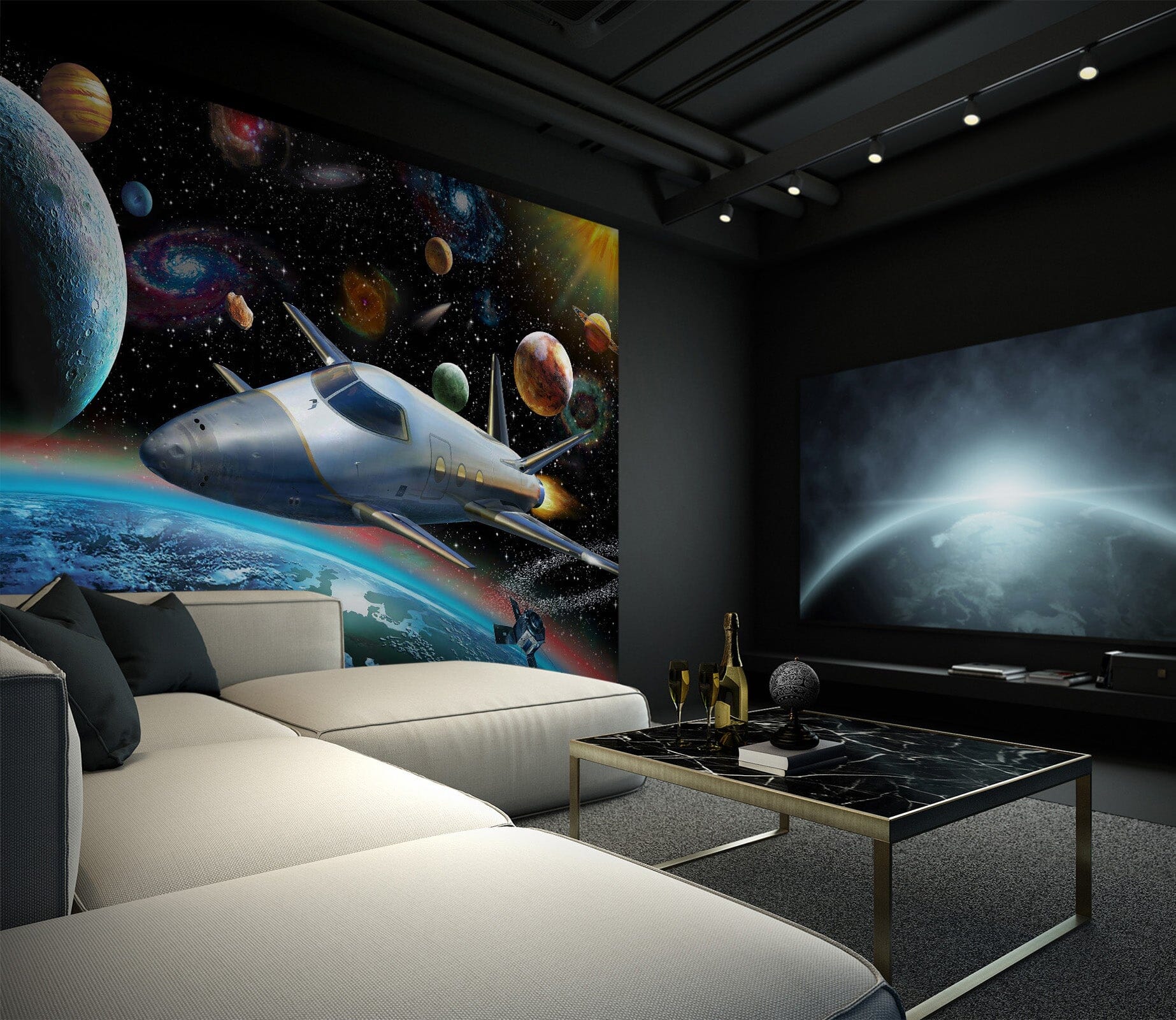 3D Spacecraft 1420 Adrian Chesterman Wall Mural Wall Murals Wallpaper AJ Wallpaper 2 