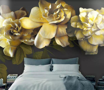 3D Yellow Gardenia WC1316 Wall Murals