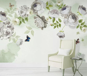 3D Flower Butterfly 1423 Wall Murals Wallpaper AJ Wallpaper 2 