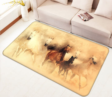 3D Horse Group 82121 Animal Non Slip Rug Mat