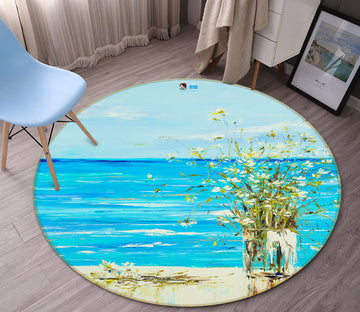 3D Marine Vase 784 Skromova Marina Rug Round Non Slip Rug Mat