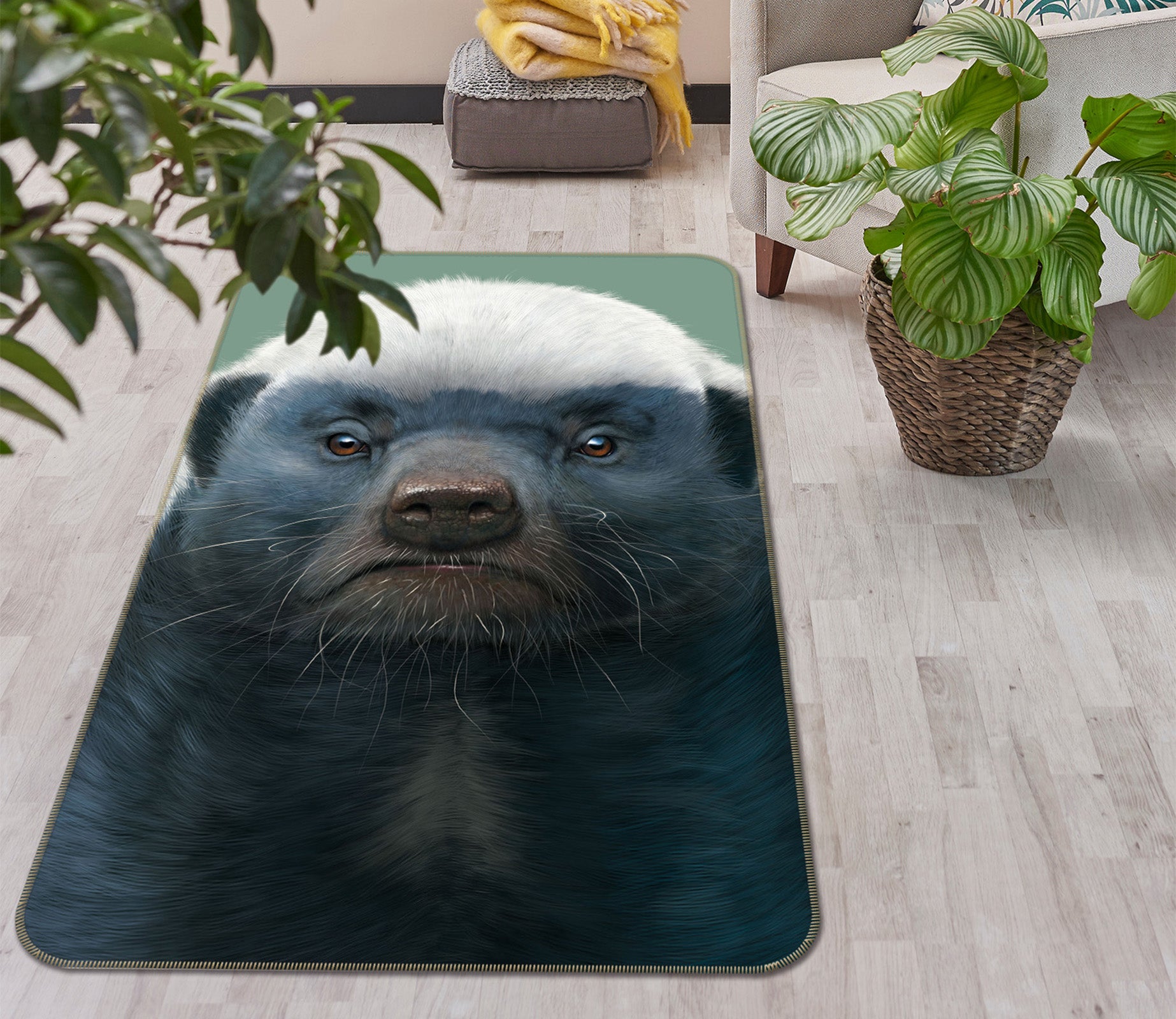 3D Badger 84230 Vincent Hie Rug Non Slip Rug Mat