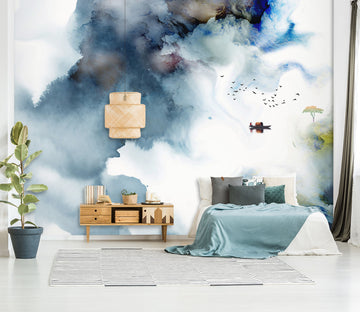 3D Navy Blue 1430 Wall Murals