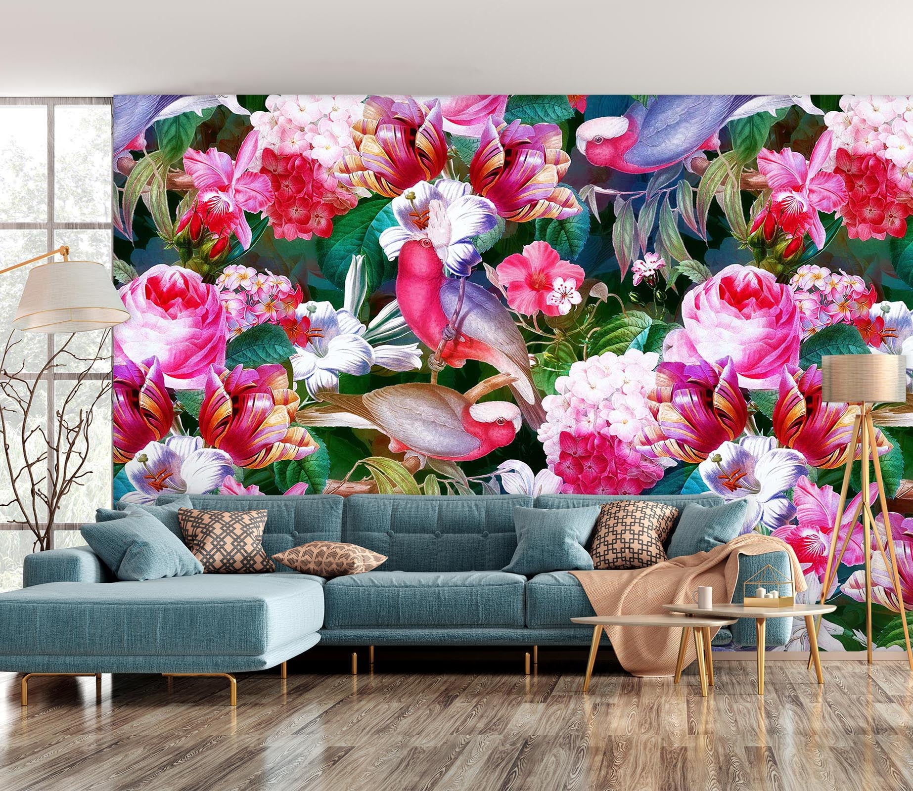 3D Pink Garden 120 Uta Naumann Wall Mural Wall Murals