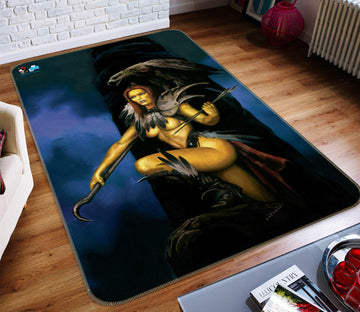 3D Eagle Woman 6007 Ciruelo Rug Non Slip Rug Mat