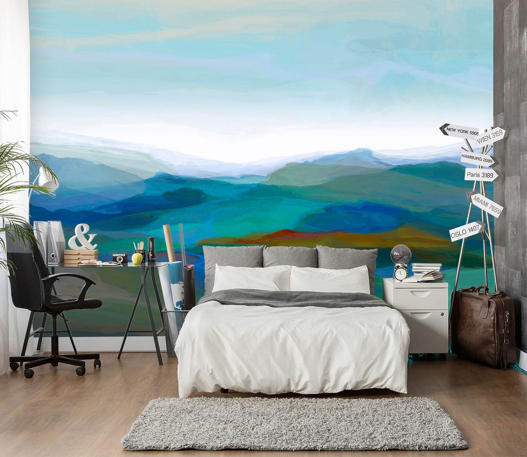 3D Valley Undulation 1420 Michael Tienhaara Wall Mural Wall Murals Wallpaper AJ Wallpaper 2 