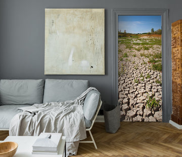 3D Earth Cracked 23097 Door Mural