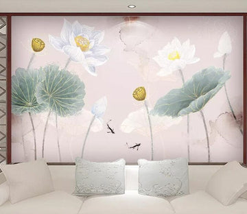 3D Lotus Flower 1461 Wall Murals Wallpaper AJ Wallpaper 2 