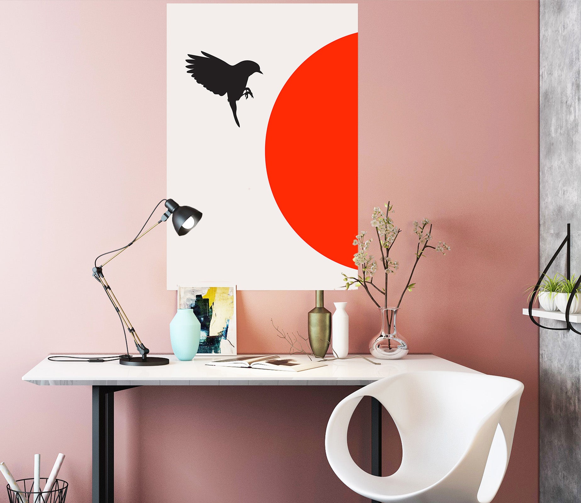 3D Flying Bird 128 Boris Draschoff Wall Sticker